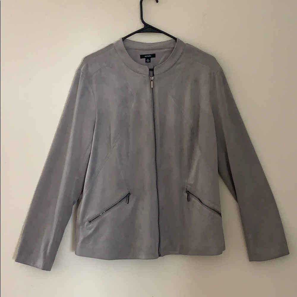 Grey Alfani zip up grey jacket